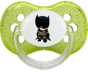 Logotipo de Batman kids: Punta de cereza tetina de lentejuelas verdes