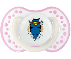 Diseño de Superman-1: Punta tetina de color blanco-rosa fosforescente Lovi Dynamic