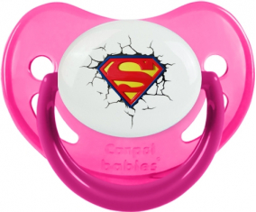 Logotipo de Superman rompe la pared: Punta fisiológica de rosa fosforescente tetina
