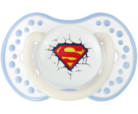 El logotipo de Superman rompe la pared: la clásica punta tetina de cian blanco Lovi Dynamic