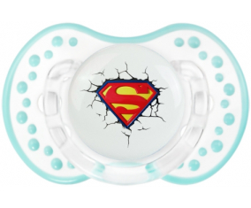 Logotipo de Superman rompe la pared: retro-blanco-lagon clásico tetina punta Lovi Dynamic