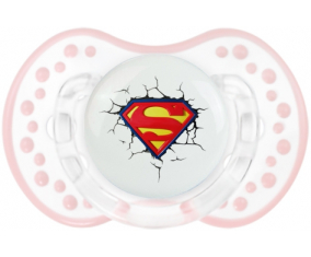 El logotipo de Superman rompe la pared: la punta tetina retro-blanca-rosa-tierna Lovi Dynamic