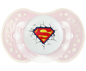 Logotipo de Superman rompe la pared: retro-rosa-tierno clásico tetina punta Lovi Dynamic