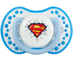 Logotipo de Superman rompe la pared: Punta tetina azul blanco fosforescente Lovi Dynamic