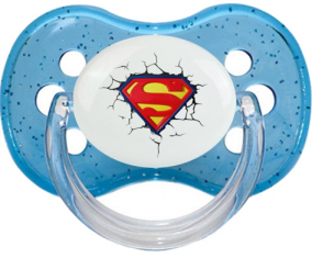 El logotipo de Superman rompe la pared: punta azul de lentejuelas Tetin Cherry