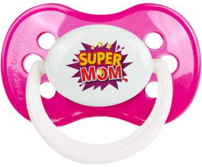 Super MOM: Clásico punta anatómica tetina de color rosa oscuro