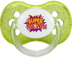 Super Mamá: Punta de cereza tetina de lentejuelas verdes