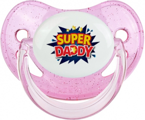 Super DADY: Punta fisiológica tetina rosa de lentejuelas
