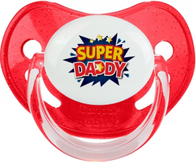 Super DADY: Punta fisiológica tetina de lentejuelas rojas