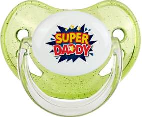 Super DADY: Punta fisiológica tetina verde de lentejuelas