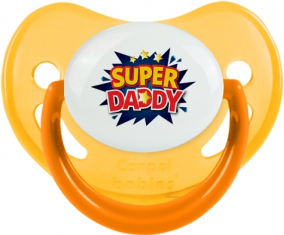 Super DADY: Punta fisiológica de tetina amarilla fosforescente