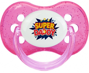 Super DADY: Punta de cereza tetina rosa de lentejuelas