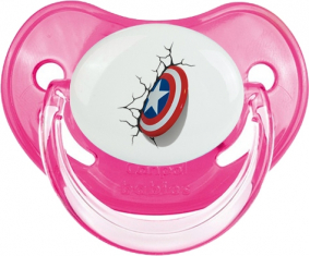 El Escudo del Capitán América rompe la pared: consejo fisiológico tetino rosa clásico