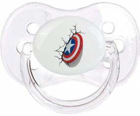 Captain America Shield rompe la pared: punta de cereza tetina clásica transparente