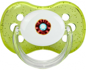 Iron Man Arc Reacter: Punta de cereza tetina de lentejuelas verdes