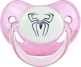 Spiderman Spider: Punta fisiológica tetina rosa de lentejuelas