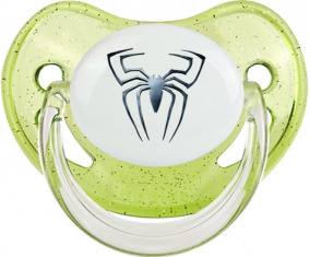 Spiderman Spider: Punta fisiológica tetina de lentejuelas verdes