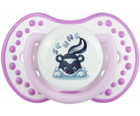 Funny Animals Skunk: Clásico blanco-mauve tetina punta Lovi Dynamic