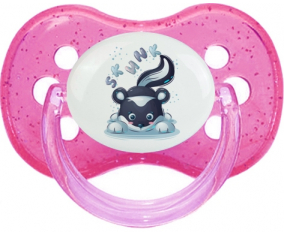 Funny Animals Skunk: Punta de cereza tetina rosa de lentejuelas