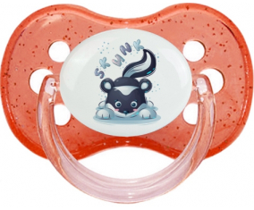 Funny Animals Skunk: Punta de cereza tetina de lentejuelas rojas