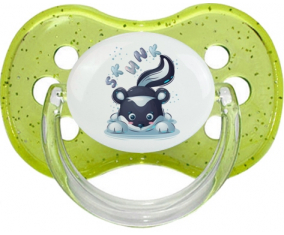 Funny Animals Skunk: Punta de cereza tetina de lentejuelas verdes