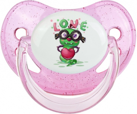 Funny Animals Love Design-2: Punta fisiológica tetina rosa de lentejuelas