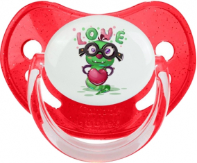 Funny Animals Love Design-2: Punta fisiológica tetina de lentejuelas rojas