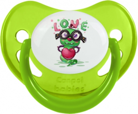 Funny Animals Love Design-2: Punta fisiológica tetina verde fosforescente