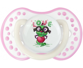 Funny Animals Love Design-2: Punta tetina de color blanco-rosa fosforescente Lovi Dynamic