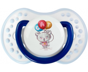 Funny Animals Cat design-2: Punta tetina clásica azul marino-blanco Lovi Dynamic