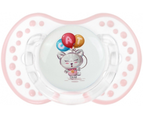 Funny Animals Cat Design-2: Retro-blanco-rosa-tierno clásico tetina punta Lovi Dynamic