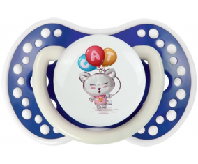 Funny Animals Cat design-2: Punta tetina azul-marina fosforescente Lovi Dynamic