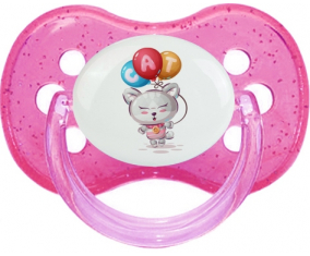 Funny Animals Cat design-2: Punta de cereza tetina rosa de lentejuelas