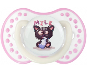 Funny Animals Milk: Punta tetina de color blanco-rosa fosforescente Lovi Dynamic