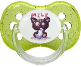 Funny Animals Milk: Punta de cereza tetina de lentejuelas verdes