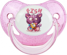 Funny Animals Fish: Punta fisiológica tetina rosa de lentejuelas