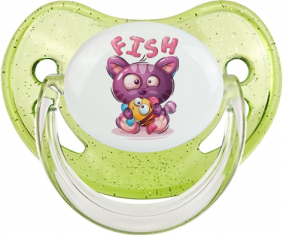 Funny Animals Fish: Punta fisiológica tetina verde de lentejuelas