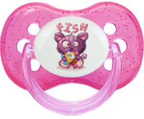 Funny Animals Fish: Punta de cereza tetina rosa de lentejuelas