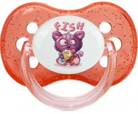 Funny Animals Fish: Punta de cereza tetina de lentejuelas rojas