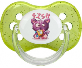 Funny Animals Fish: Punta de cereza tetina de lentejuelas verdes