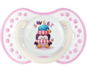 Sweet Funny Animals: Punta tetina de color blanco-rosa fosforescente Lovi Dynamic
