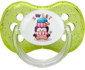 Sweet Funny Animals: Punta de cereza tetina de lentejuelas verdes