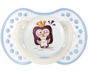 Funny Animals Pinguin carta del corazón: Clásico blanco-cian tetina punta Lovi Dynamic