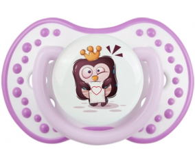 Funny Animals Pinguin carta de corazón: Clásico blanco-malva tetina punta Lovi Dynamic