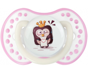 Divertidos animales Pinguin carta de corazón: Fósforo blanco-rosa tetina punta Lovi Dynamic