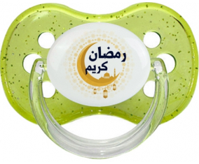 Islam ramadhan kareem design-1: Punta de cereza teta de lentejuelas verdes