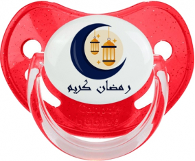 Islam ramadhan kareem design-2: Punta fisiológica tetina de lentejuelas rojas