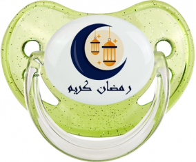 Islam ramadhan kareem design-2: Punta fisiológica tetina verde de lentejuelas