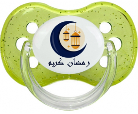 Islam ramadhan kareem design-2: Punta de cereza teta de lentejuelas verdes