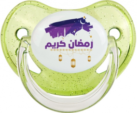 Islam ramadhan kareem design-3: Punta fisiológica tetina verde de lentejuelas